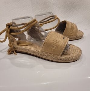 Christian Dior Granville Canvas Ankle Tie Sandals Size 42 US (10)